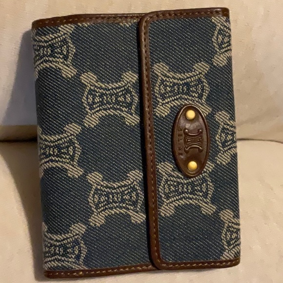Celine Wallet - Vintage denim & leather - Picture 2 of 9